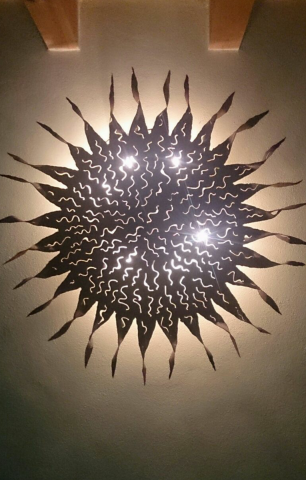 Lampada Sole in ferro
