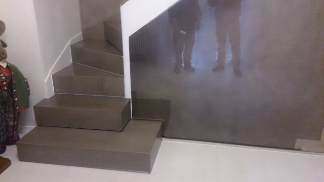Scala in ferro con rivestimento